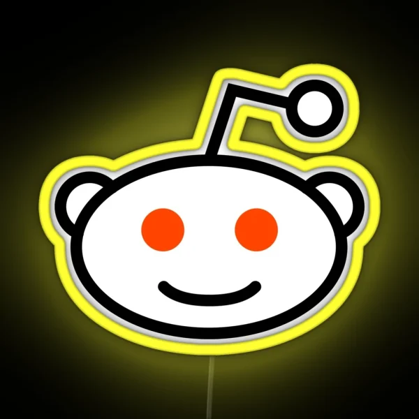 Reddit Logo RGB Neon Sign