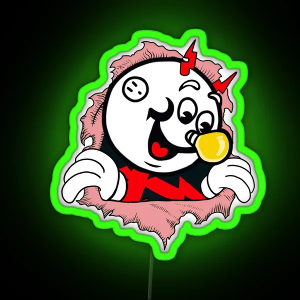 Reddy Kilowatt Powell Skate Mashup RGB Neon Sign