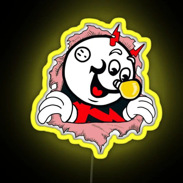 Reddy Kilowatt Powell Skate Mashup RGB Neon Sign