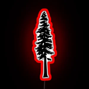 Redwood Tree Silhouette RGB Neon Sign