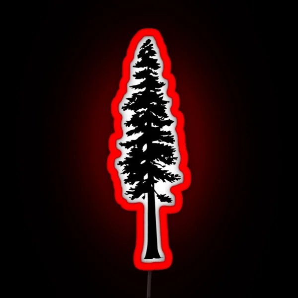 Redwood Tree Silhouette RGB Neon Sign
