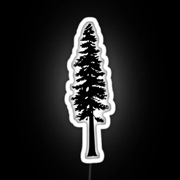 Redwood Tree Silhouette RGB Neon Sign