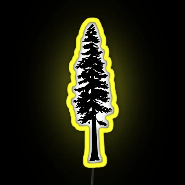 Redwood Tree Silhouette RGB Neon Sign
