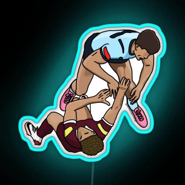 REECE WALSH AND JOSEPH SUAALII RUGBY LEAGUE RGB Neon Sign
