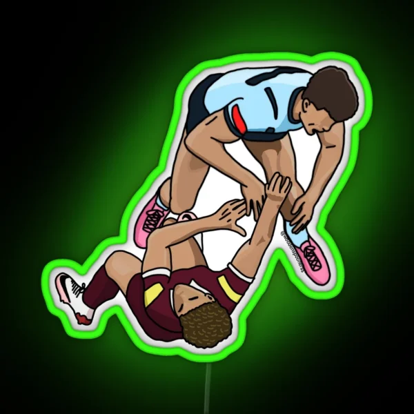 REECE WALSH AND JOSEPH SUAALII RUGBY LEAGUE RGB Neon Sign