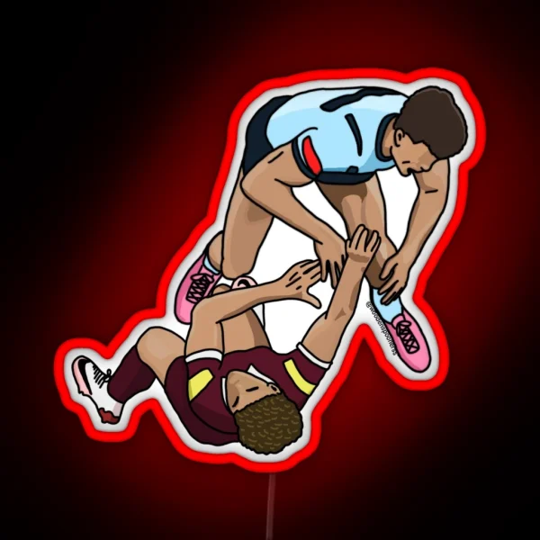 REECE WALSH AND JOSEPH SUAALII RUGBY LEAGUE RGB Neon Sign