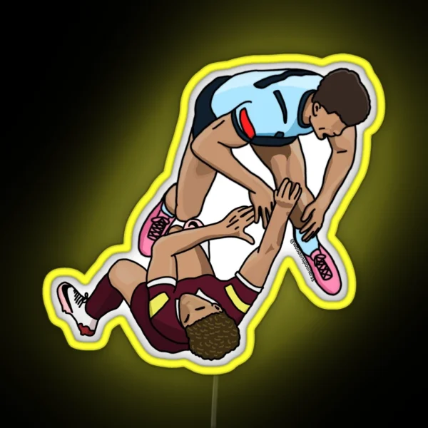 REECE WALSH AND JOSEPH SUAALII RUGBY LEAGUE RGB Neon Sign