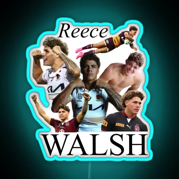 Reece Walsh Collage RGB Neon Sign