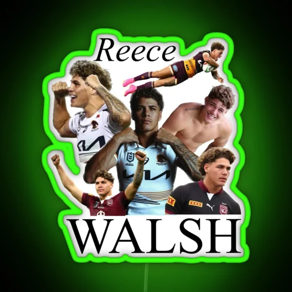 Reece Walsh Collage RGB Neon Sign