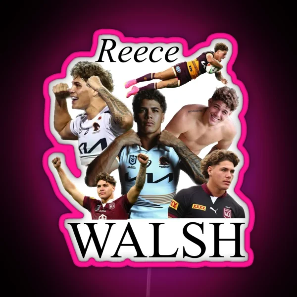 Reece Walsh Collage RGB Neon Sign