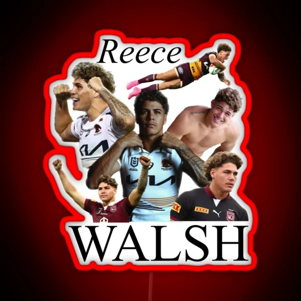 Reece Walsh Collage RGB Neon Sign