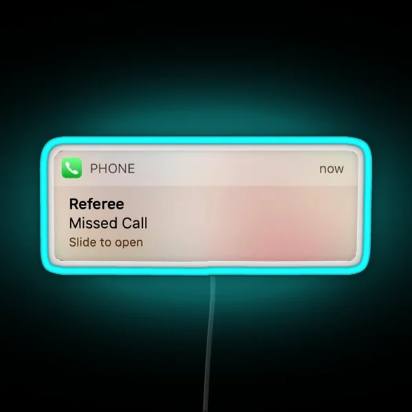 Referee Missed Call Text Funny Sports RGB Neon Sign