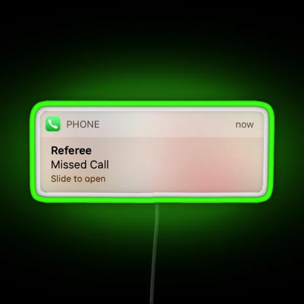 Referee Missed Call Text Funny Sports RGB Neon Sign