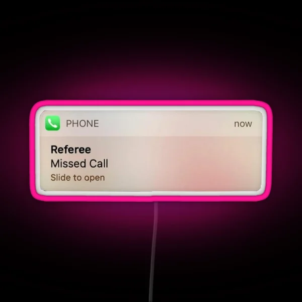 Referee Missed Call Text Funny Sports RGB Neon Sign