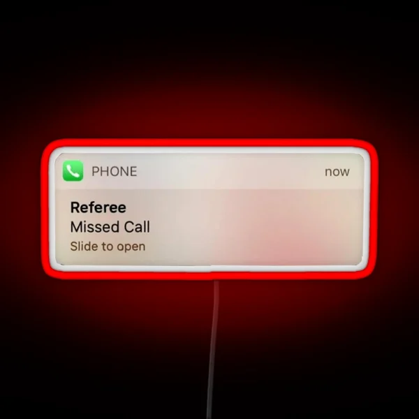 Referee Missed Call Text Funny Sports RGB Neon Sign