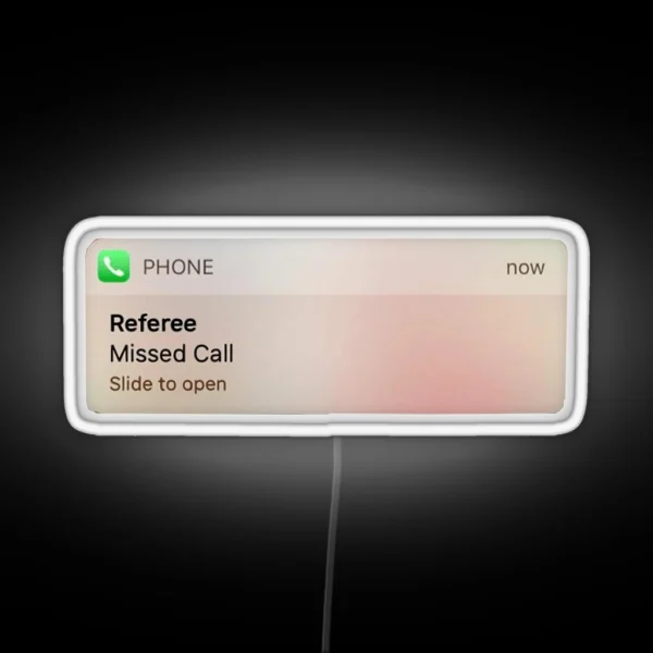Referee Missed Call Text Funny Sports RGB Neon Sign