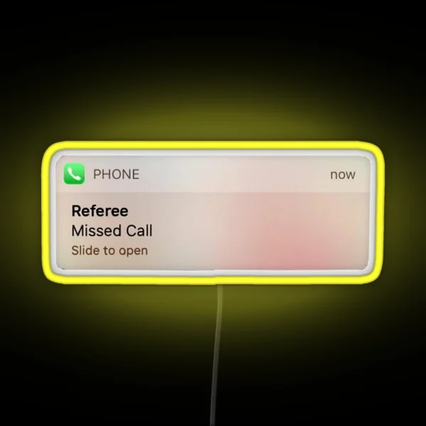 Referee Missed Call Text Funny Sports RGB Neon Sign