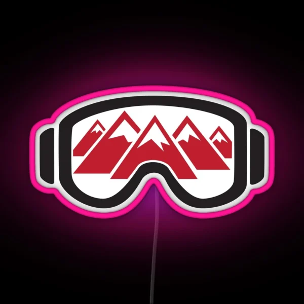 Reflected Mountains In Ski Goggles RGB Neon Sign