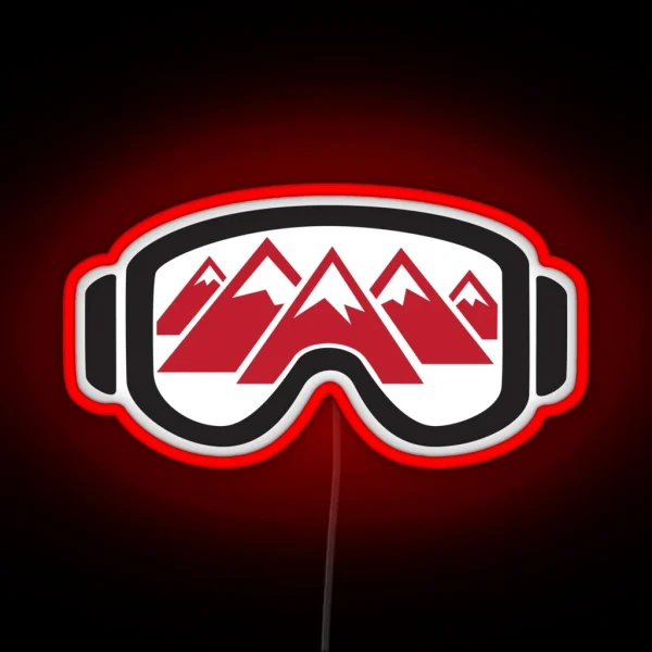 Reflected Mountains In Ski Goggles RGB Neon Sign