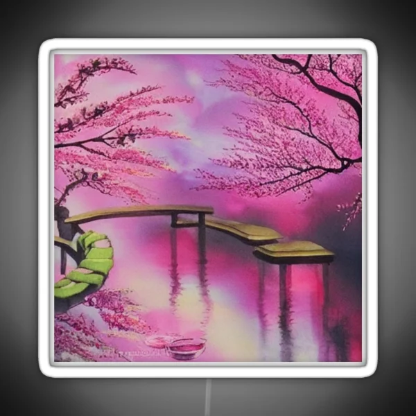 Reflection Japanese Cherry Blossom RGB Neon Sign