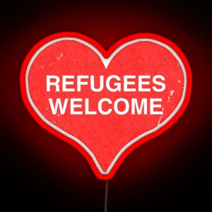 Refugees Welcome RGB Neon Sign