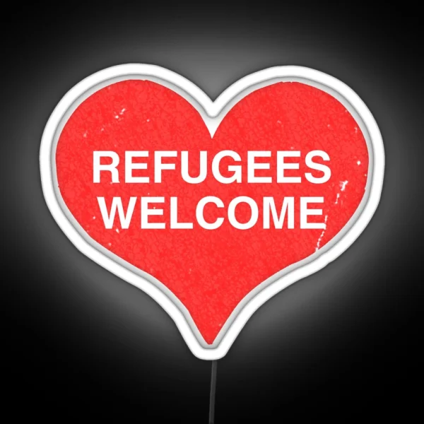Refugees Welcome RGB Neon Sign
