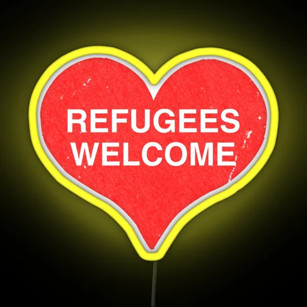 Refugees Welcome RGB Neon Sign