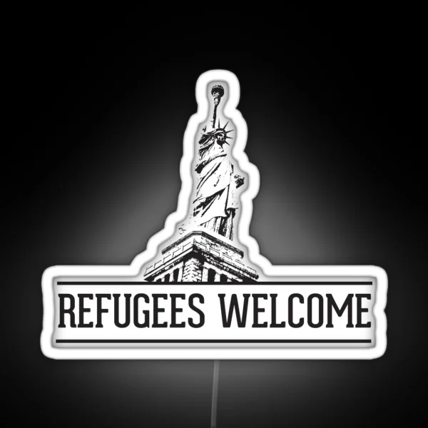 Refugees Welcome RGB Neon Sign