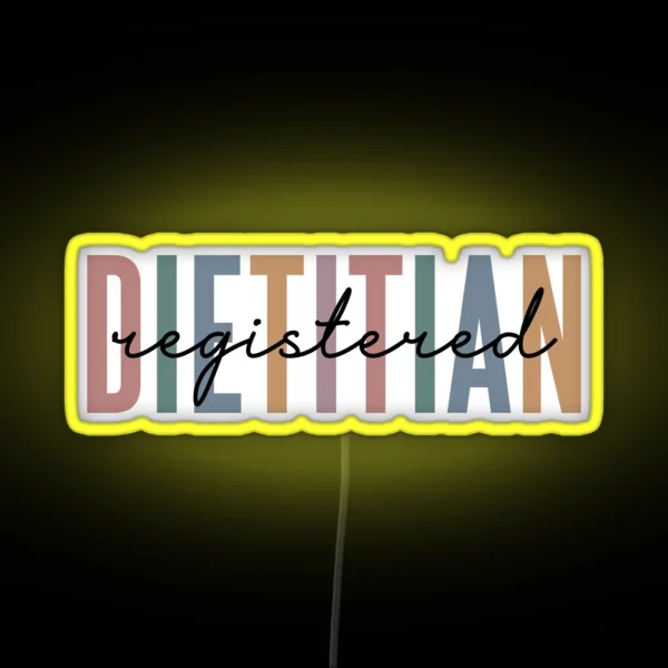 Registered Dietitian RD Gifts Dietitian Multicolored RGB Neon Sign