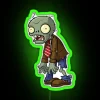 RGB Neon Sign Featuring Iconic Regular Zombie Character Design