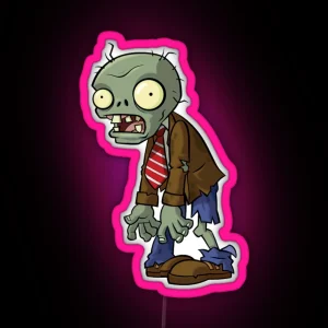 Regular Zombie From Plants Vs Zombies RGB Neon Sign