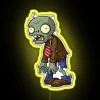 RGB Neon Sign Featuring Iconic Plants vs Zombies Regular Zombie Character