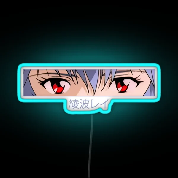 Rei Ayanami Eyes RGB Neon Sign