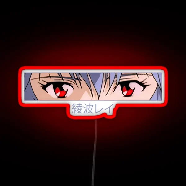 Rei Ayanami Eyes RGB Neon Sign