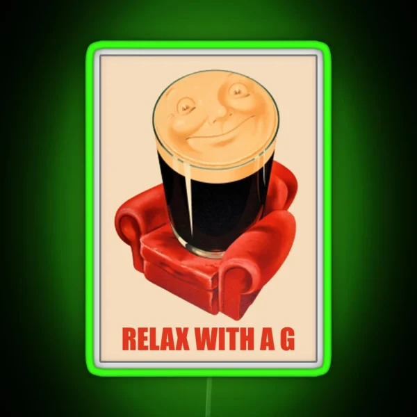Relax With Guinness RGB Neon Sign