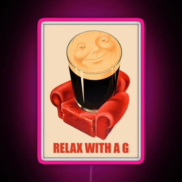 Relax With Guinness RGB Neon Sign