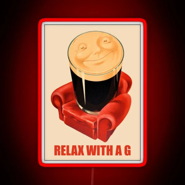 Relax With Guinness RGB Neon Sign