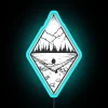 Modern geometric mountain landscape RGB neon wall decor art lighting