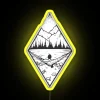 Vibrant Geometric Mountain Landscape RGB Neon Sign for Calming Ambiance