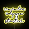 Motivational LED Desk Sign with Inspirational Reminder and Colorful Neon