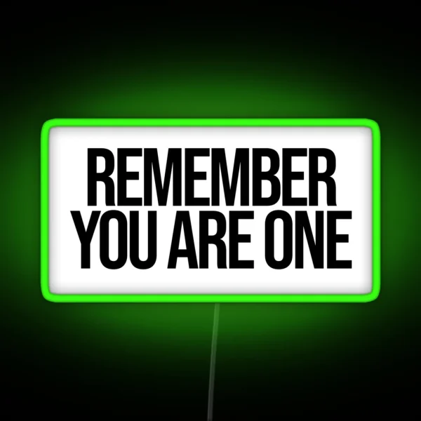 Remember You Are One The Substance RGB Neon Sign