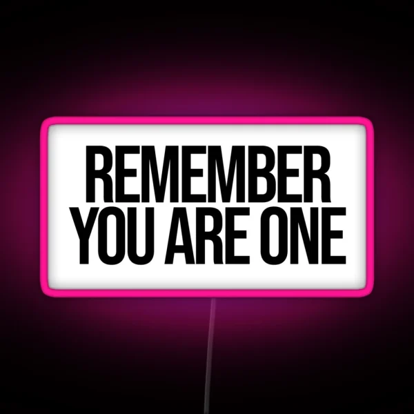 Remember You Are One The Substance RGB Neon Sign