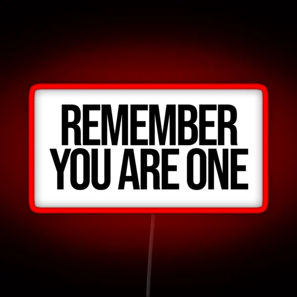 Remember You Are One The Substance RGB Neon Sign