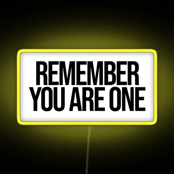 Remember You Are One The Substance RGB Neon Sign