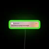 Whimsical reminder of optimism with colorful, modern RGB neon lighting.