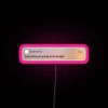 Positive affirmation reminder with soothing RGB neon light design