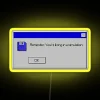 RGB Neon Reminder Sign That You're Living In Simulation Reality