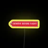 Customizable Air Travelers Neon Sign with RGB Colors and Funny Phrase