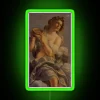 Elegant Renaissance-inspired dark academia aesthetic illuminated by vibrant RGB lighting