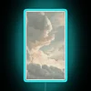 Elegant LED art featuring clouds in renaissance painted style colors